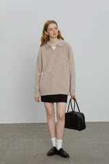 Seagull Neck Pullover Sweater