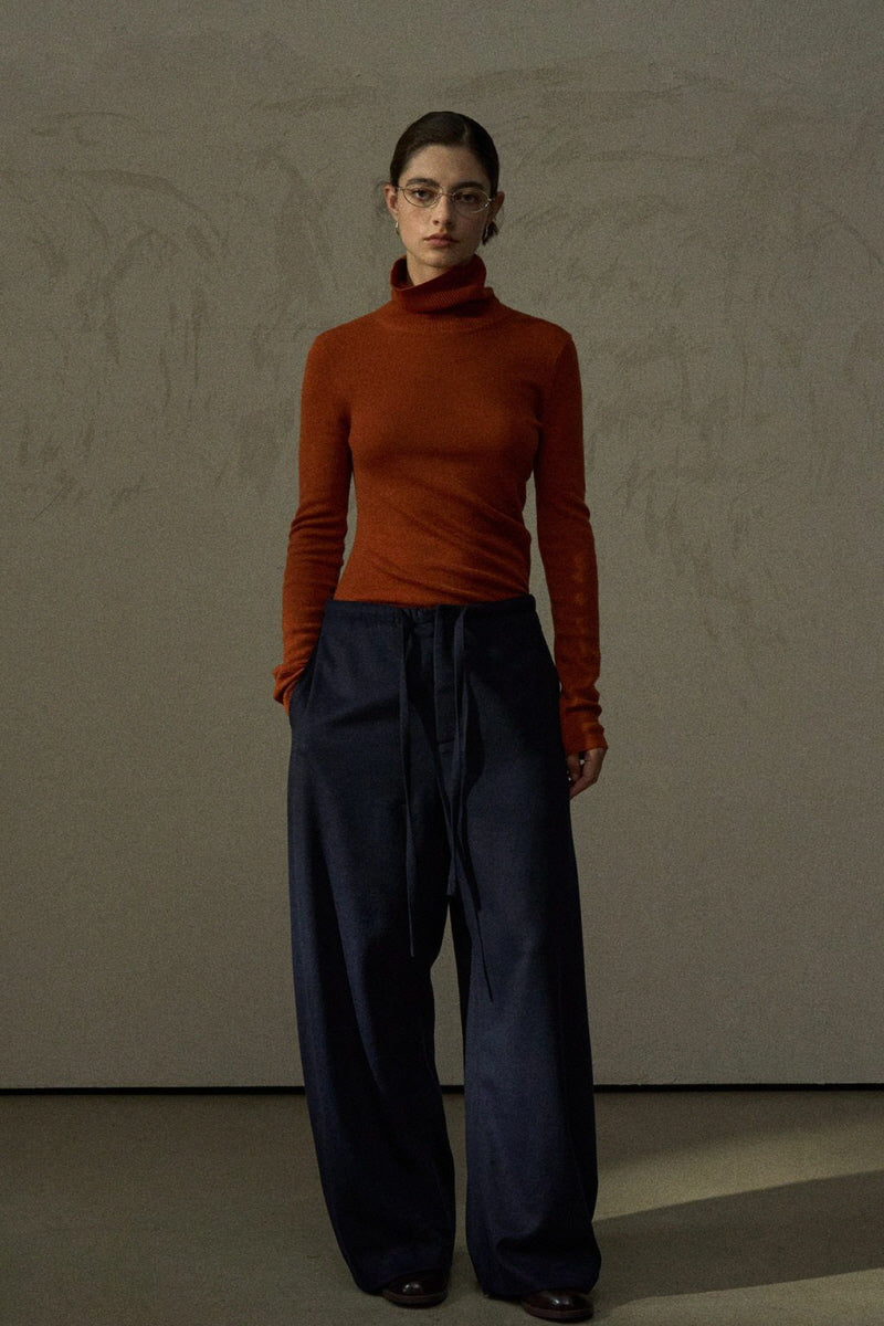 Lazy Wide-Leg Slacks