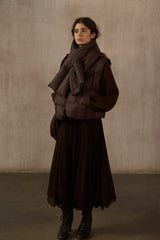 Double-Tube Cross Wrap Scarf