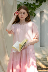 Lazy Gradient Pink Cake Dress
