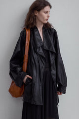 Waist-Tucked Vintage Loose Jacket