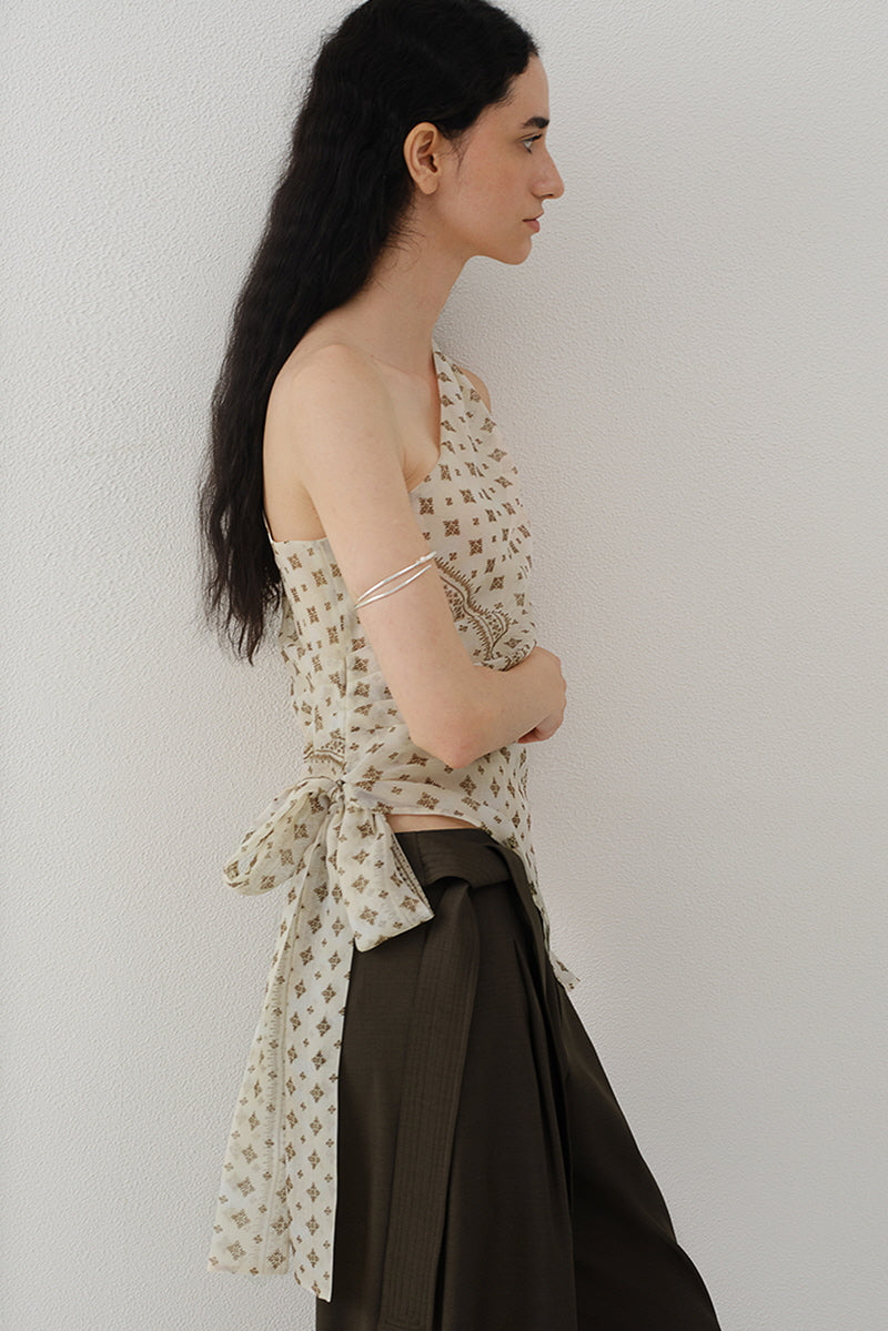 Asymmetric Slanted Shoulder Top