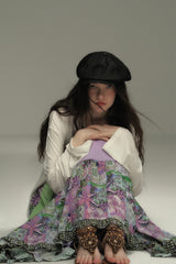 Layered Patchwork Vintage Long Skirt