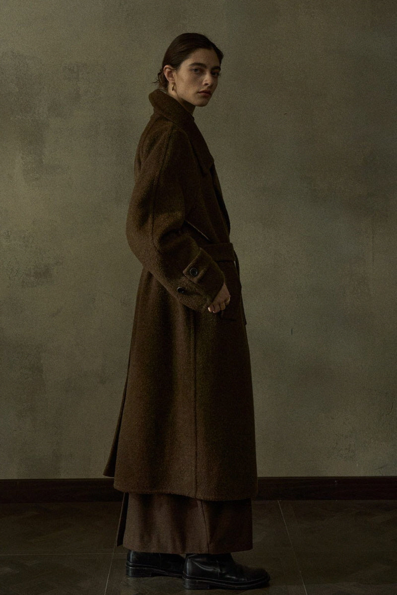 Waist-Lapel Reversible Duffle Coat