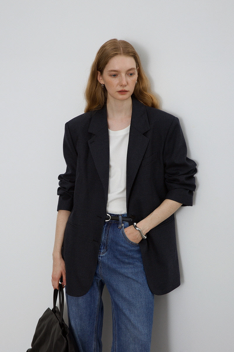 Structured Shoulder Pad Blazer