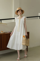Lazy Fly Sleeve Cake Dress