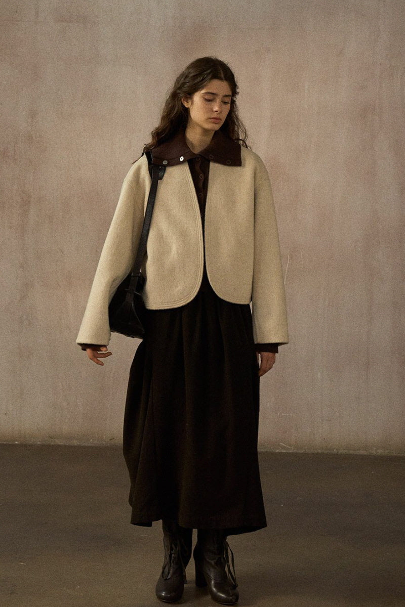 Cocoon Cropped Reversible Jacket