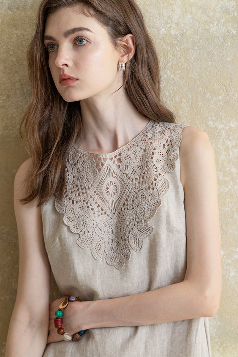 V-Neck Lace Dress