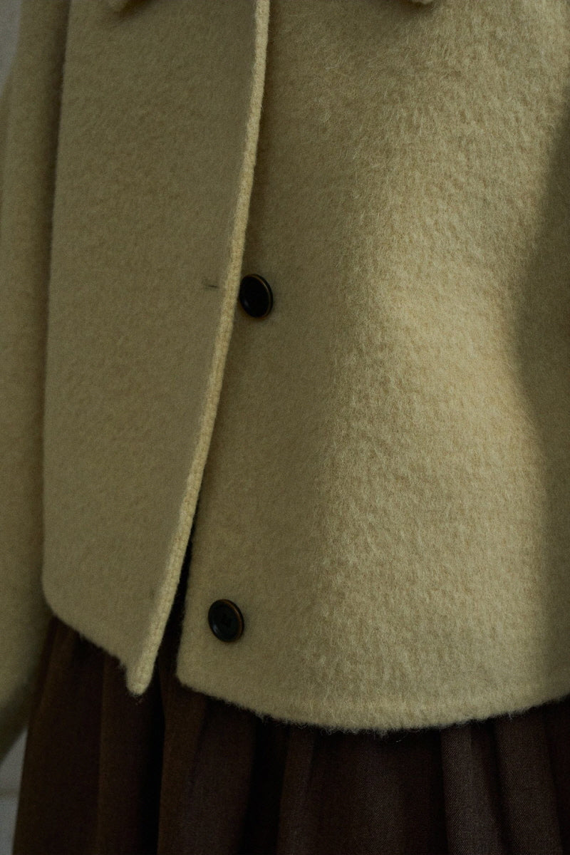 Truncated Lapel Raglan Jacket