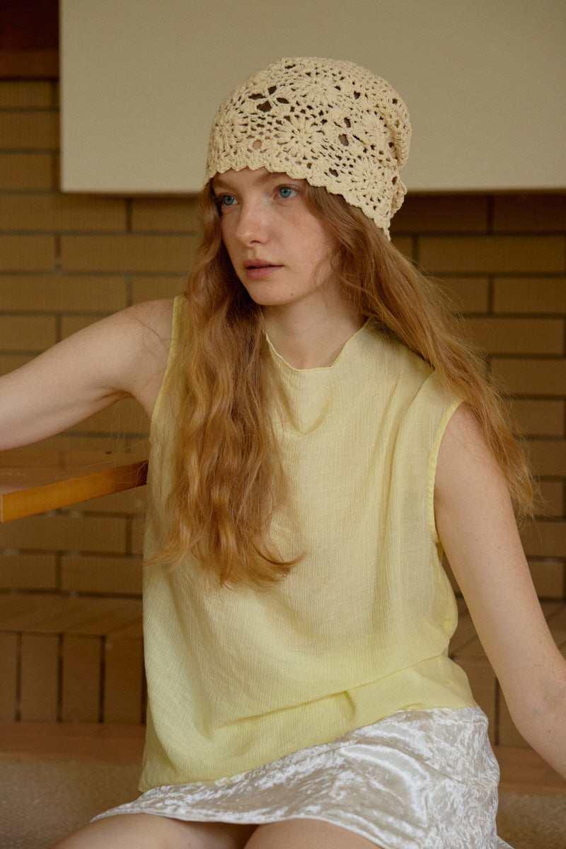 Chimney Neck Sleeveless Top