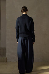 Four-Pocket Ribbed Cardigan