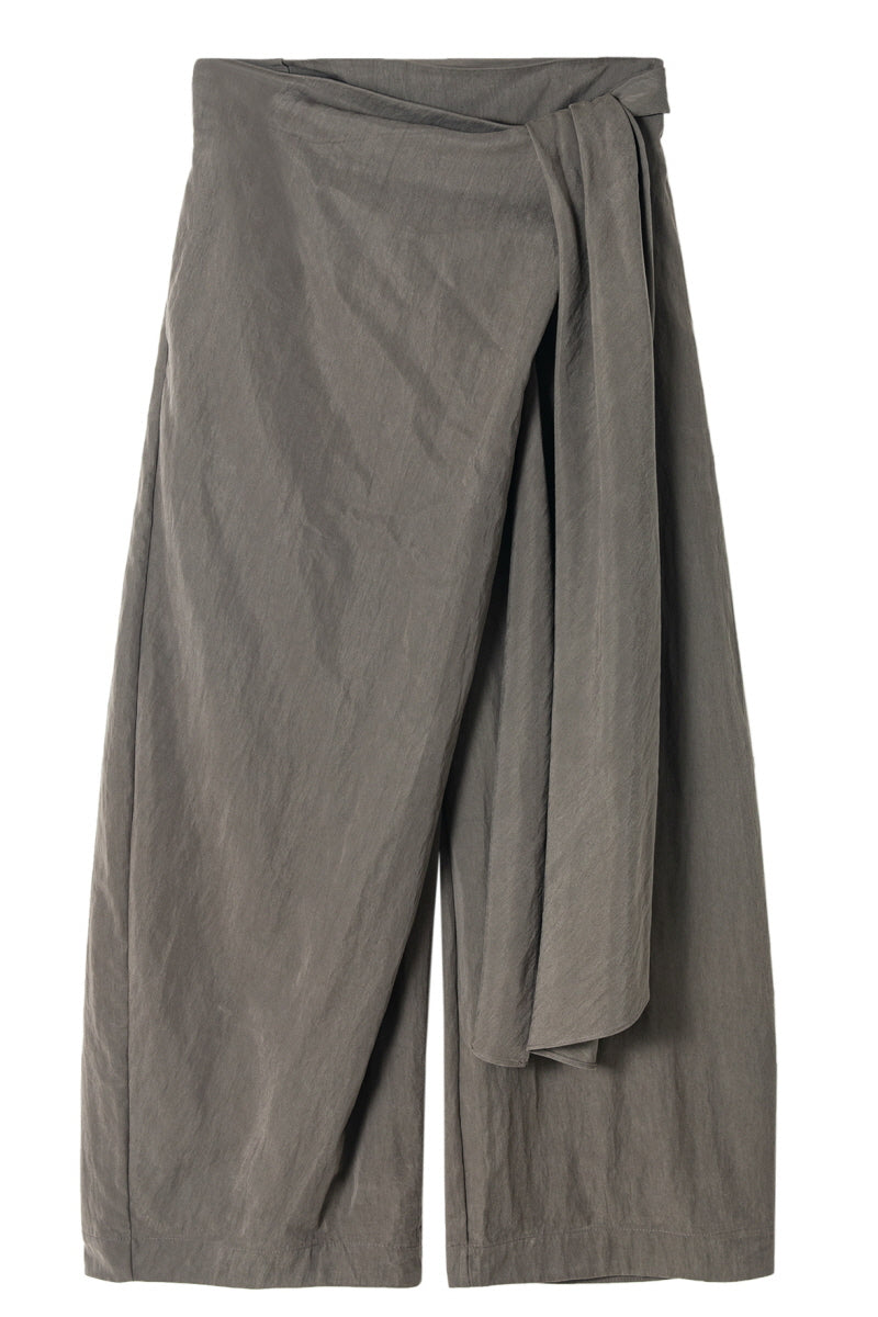 Lace-Up Wide-Leg Slacks