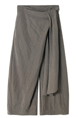 Lace-Up Wide-Leg Slacks