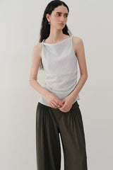 Pleated Collar Sleeveless Vest