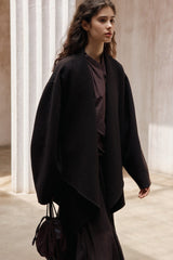 Reversible Tweed Long Coat