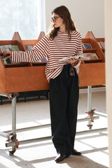 French Retro Straight Leg Pants