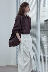Wrap-Around Pleated Loose Slacks