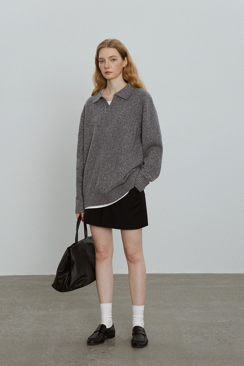 Classic V-Neck Knit Sweater