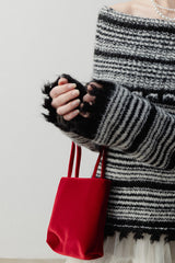 Lapel One-Shoulder Striped Sweater