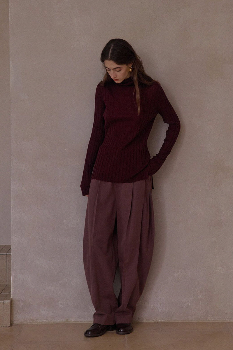 High Neck Slim Base Shirt