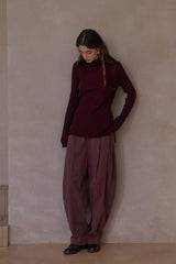 High Neck Slim Base Shirt