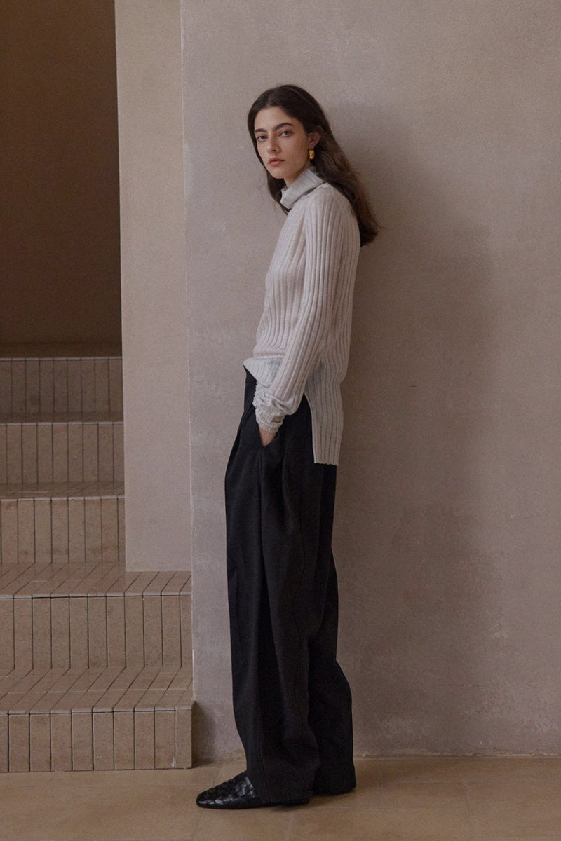 High Neck Slim Base Shirt