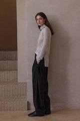 High Neck Slim Base Shirt