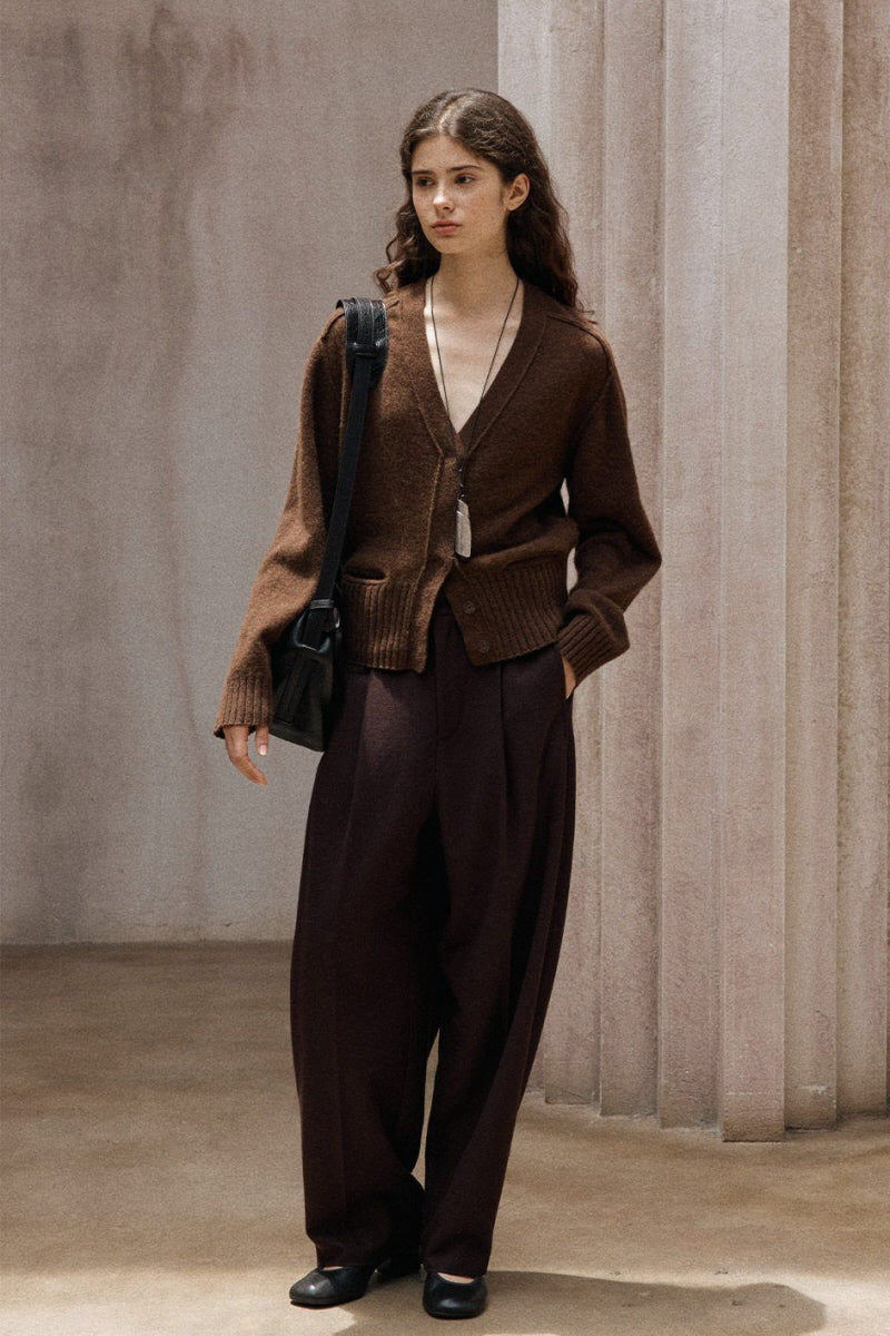Wide-Leg Banana Pants