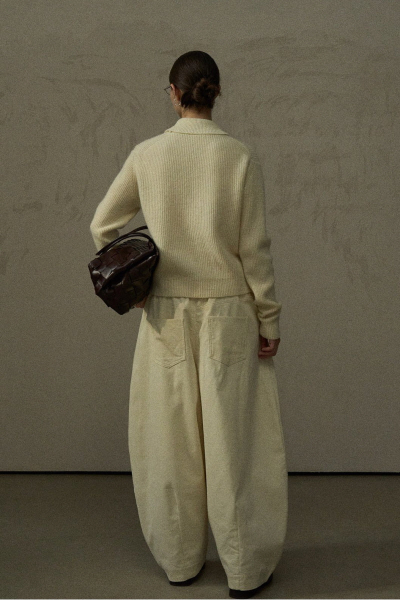 Four-Pocket Ribbed Cardigan