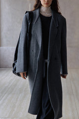 Reversible Tweed Long Duffle Coat