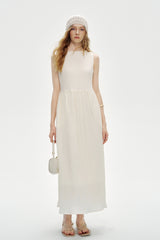 Three-Dimensional Pleated Sleeveless Dress