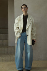 Wide-Shoulder Vintage Blazer