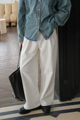Vintage Loose Straight-Leg Trousers
