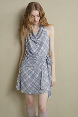 Swing Neck Tie Cropped Dress