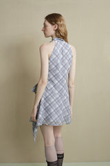 Swing Neck Tie Cropped Dress