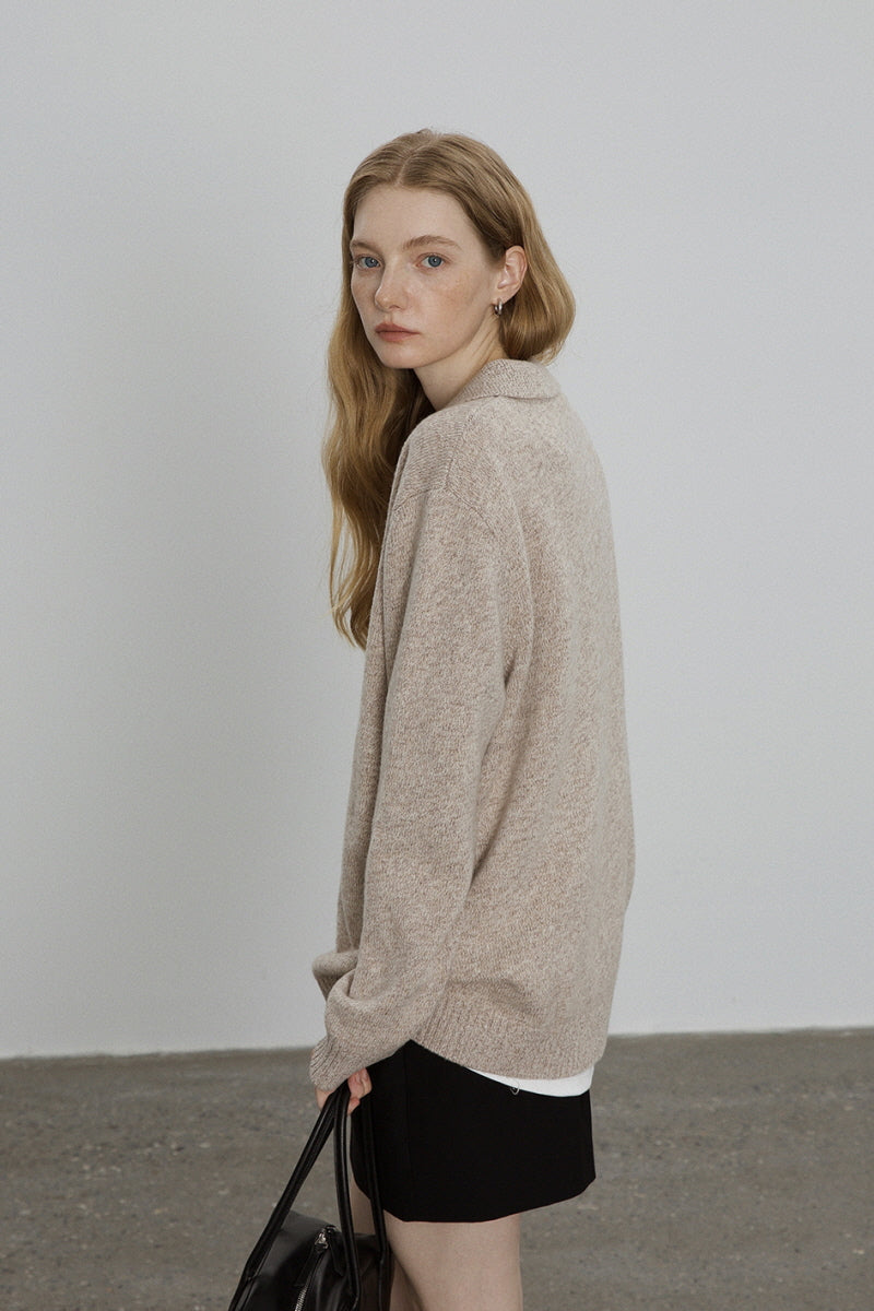 Seagull Neck Pullover Sweater