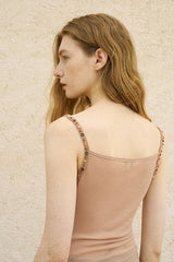 Draped Swing Collar Pleated Knit Top