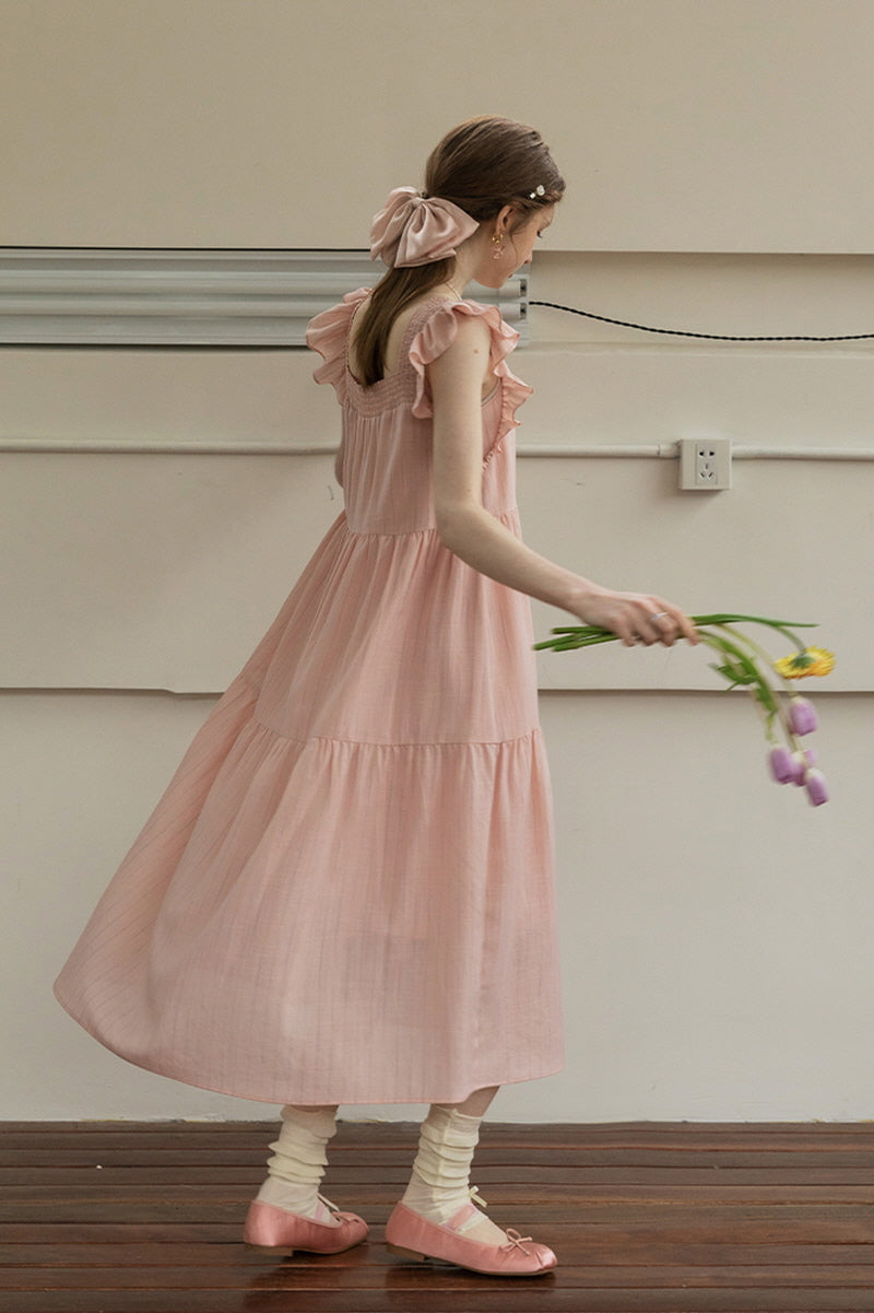 Lazy Fly Sleeve Cake Dress