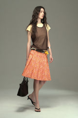 Press-Pleated A-Line Skirt