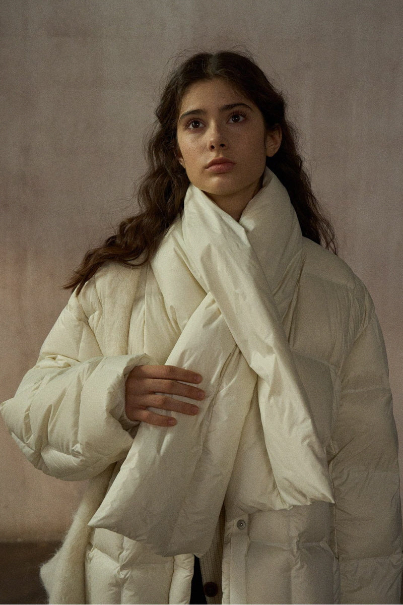 Double-Tube Cross Wrap Scarf