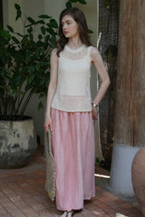 Vintage Mesh Inner Layer Knit Top