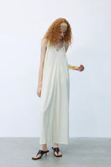 Kink Splicing Backless Maxi Dress