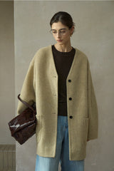 Reversible Tassel-Scarf Duffle Jacket