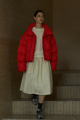 Stand-Up Collar Puff Silhouette Down Jacket