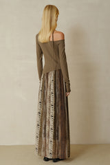 Artistic Brushstrokes Halterneck Dress