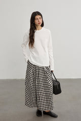 Split Seam Rolled Long Sleeve T-Shirt