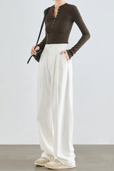 High-Waist Wide-Leg Suit Pants