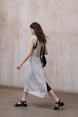 Layered-Look Knit Vest Dress
