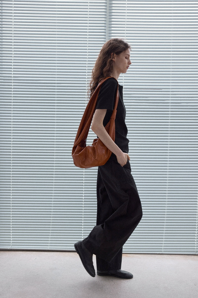 Relaxed Scimitar Wide-Leg Pants