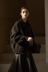 Loose Lapel Tweed Jacket